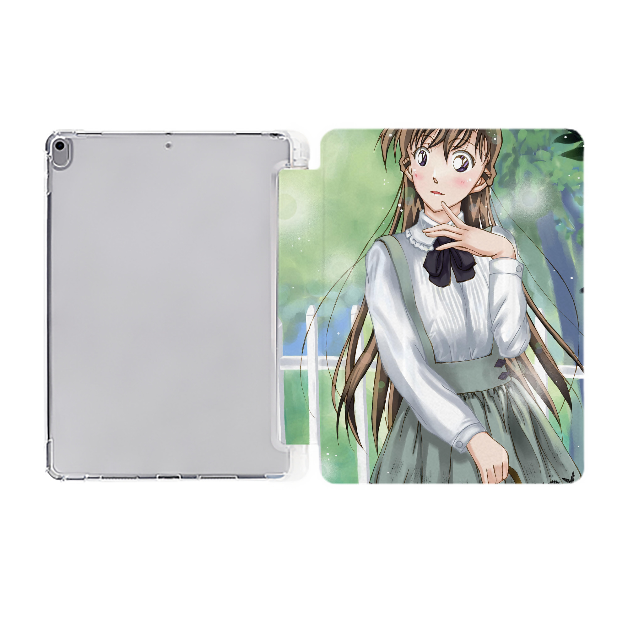 （画像用） 名探偵コナン Detective Conan IPad ケース ペン収納付き 三つ折りスタンド PUレザー×シリコン 対応機種9.5/10.5/10.9インチ